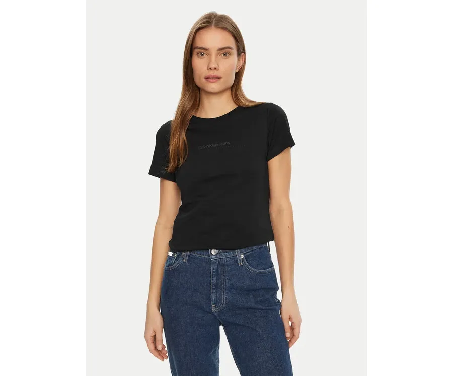 obrazek 1 Calvin Klein Jeans T-Shirt Institutional Graphic J20J224990 Czarny Slim Fit