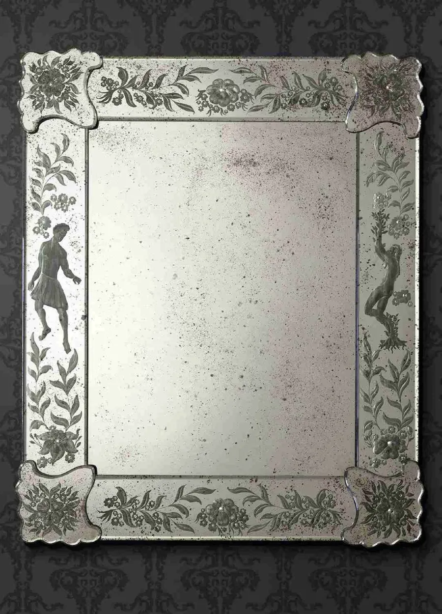 obrazek 1 Klasyczne lustro ze szkła Murano