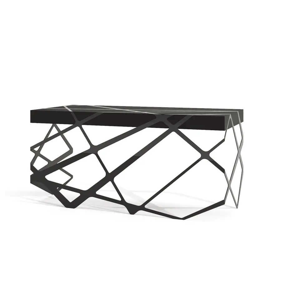 obrazek 2 Designerskie czarne biurko do salonu lub gabinetu