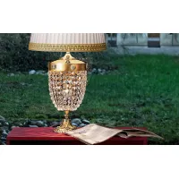 Zdjęcie Lampka nocna z kryształami w złotym kolorze - Luxury Products