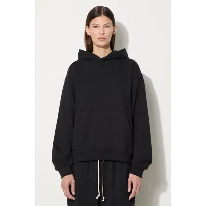 Zdjęcie New Balance bluza bawełniana WT41537BK damska kolor czarny z kapturem gładka WT41537BK