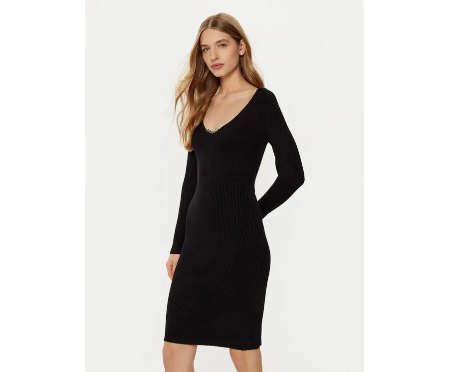 obrazek 1 Guess Sukienka dzianinowa W5RK07 Z2YJ2 Czarny Regular Fit