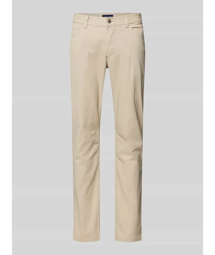 obrazek 1 Chinosy z prostą nogawką i fakturowanym wzorem