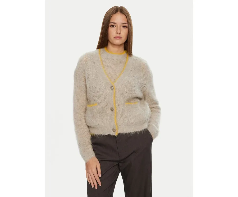 obrazek 1 American Vintage Kardigan Bymi BYM19AH24 Beżowy Loose Fit