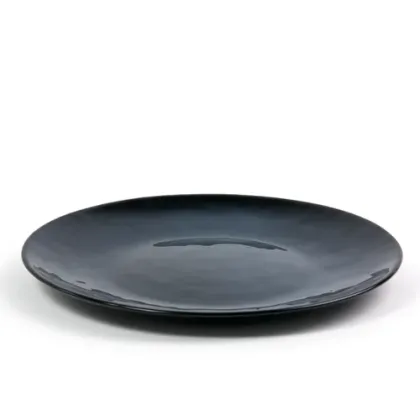 Zdjęcie Zestaw 6 czarnych talerzy obiadowych