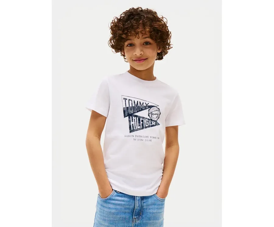 obrazek 1 Tommy Hilfiger T-Shirt Graphic KB0KB09719 Biały Regular Fit