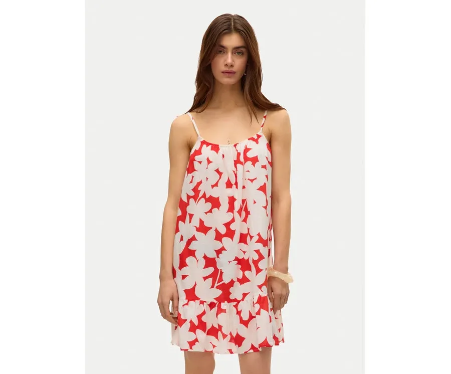 obrazek 1 Vero Moda Sukienka letnia Dicthe 10323634 Czerwony Regular Fit