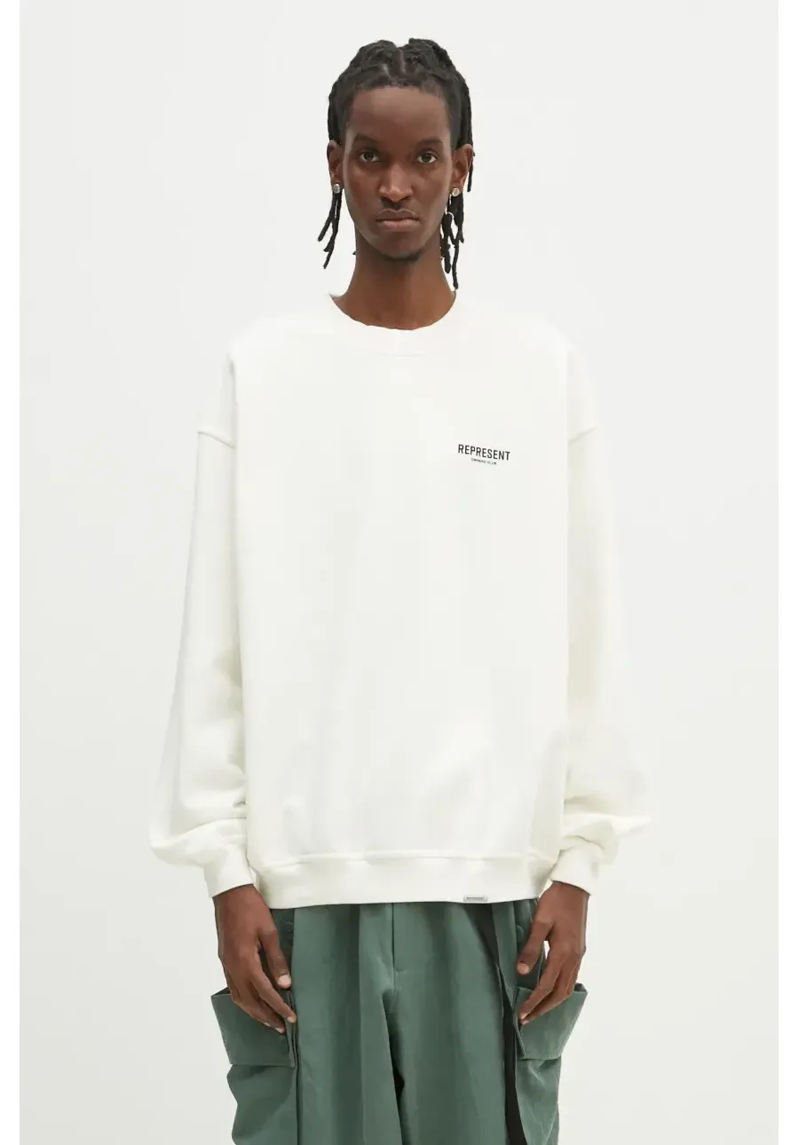 obrazek 1 Represent bluza bawełniana Owners Club Sweater męska kolor beżowy z nadrukiem OCM41115.072