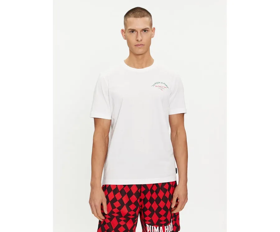 obrazek 1 Puma T-Shirt Graphics Pizza 625415 Biały Regular Fit