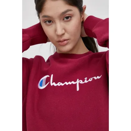 Zdjęcie Champion Bluza 114612 damska kolor bordowy z aplikacją 114612-WW001