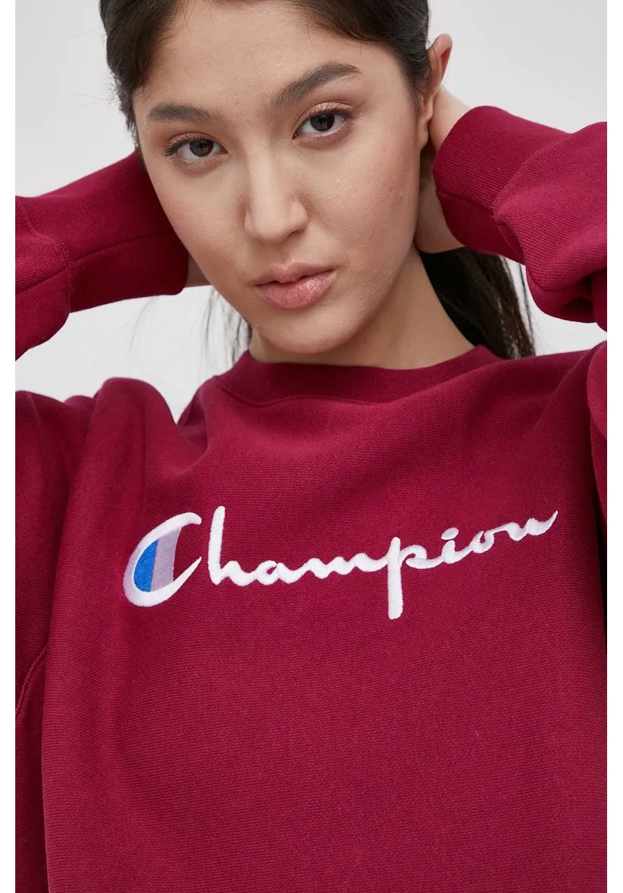 obrazek 1 Champion Bluza 114612 damska kolor bordowy z aplikacją 114612-WW001