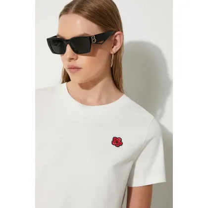 Zdjęcie Kenzo t-shirt bawełniany Gots Boke Crest damski kolor biały FE62TS1414SO.02