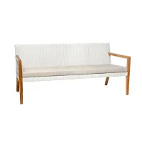 Zdjęcie Oryginalna sofa Fiji do ogrodu z drewna tekowego i rattanu