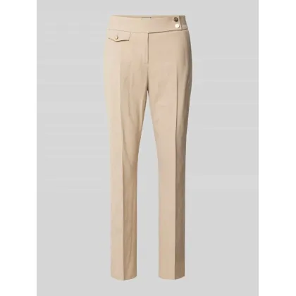 Zdjęcie Spodnie lniane o kroju slim fit w kant model ‘INEZ’