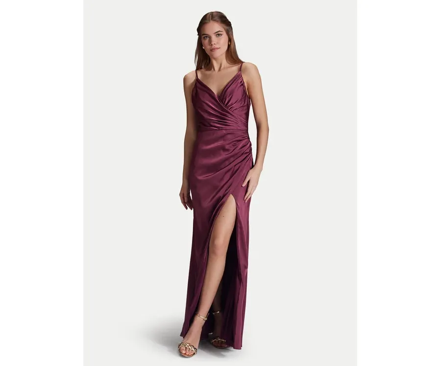 obrazek 1 Hey Kyla Sukienka wieczorowa 5AI075HK Bordowy Slim Fit