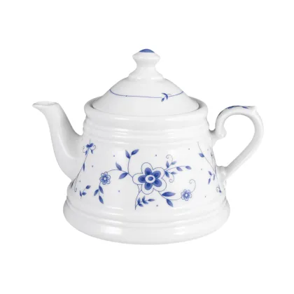 Picture Porcelain tea kettle decorated with a decorative floral motif - Tettau