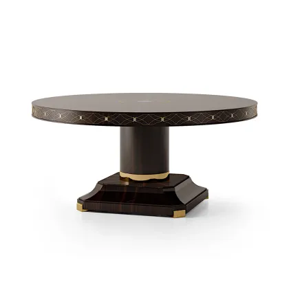 Picture Classic Italian dining table with a fixed top - Bianchini