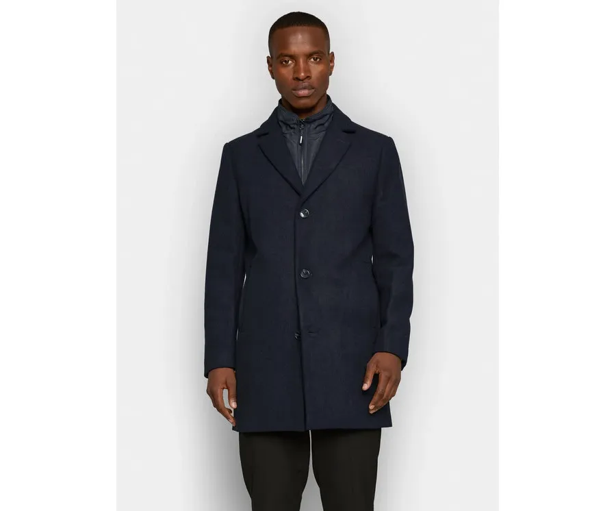 obrazek 1 Matinique Płaszcz wełniany 30206267 Granatowy Regular Fit