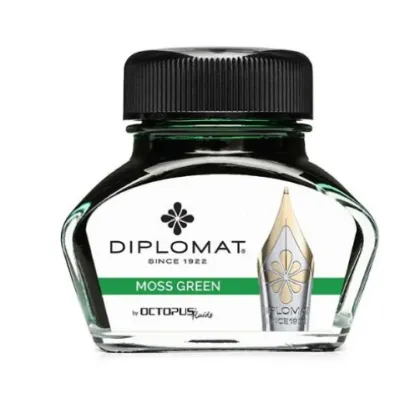 Picture Diplomat fountain pen ink in inkwell - light green, 30 ml