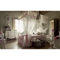 Zdjęcie Ekskluzywna dziewczęca sypialnia w kolorach bieli i różu - Volpi