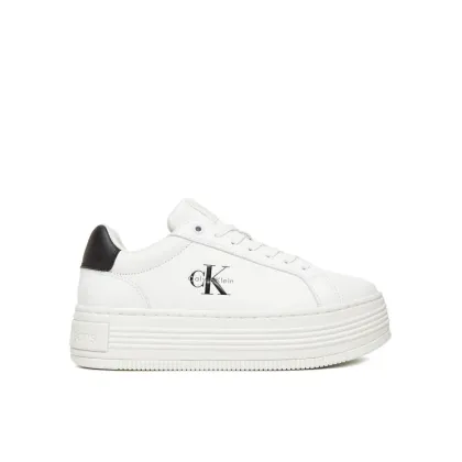 Zdjęcie Calvin Klein Jeans Sneakersy Bold Flatf Low Lace Lth YW0YW01878 Biały