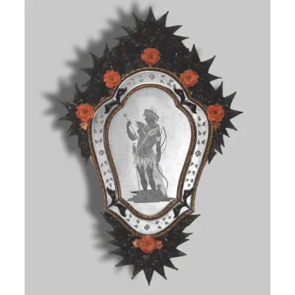 Zdjęcie Niepowtarzalne ręcznie robione lustro weneckie Murano