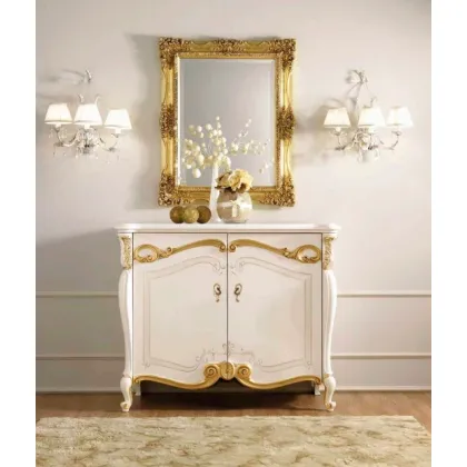 Zdjęcie Złote lustro rzeźbione z Włoch - Casa + 39