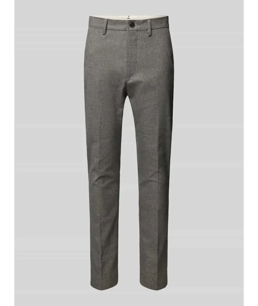 obrazek 1 Spodnie o kroju regular fit w kant model ‘BLEECKER’