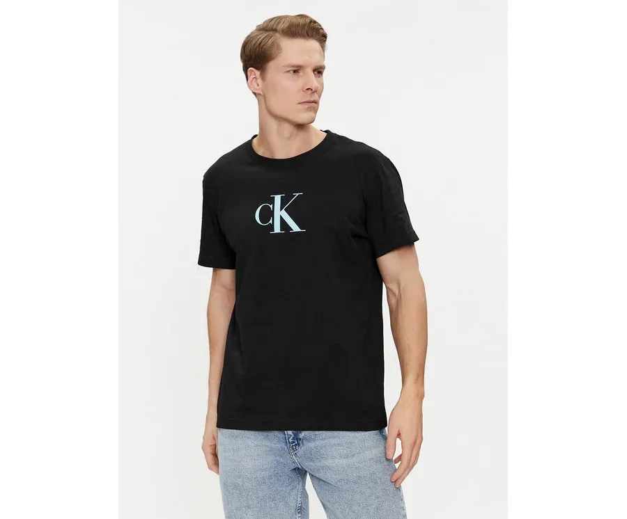 obrazek 1 Calvin Klein Swimwear T-Shirt KM0KM00971 Czarny Regular Fit