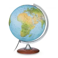 Picture Tattile illuminated plastic globe, physical and political map on the desk