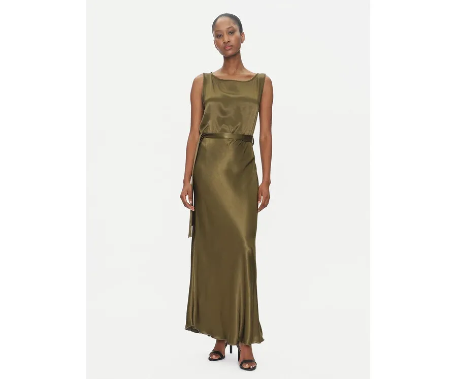 obrazek 1 ViCOLO Sukienka wieczorowa TD0766 Khaki Regular Fit