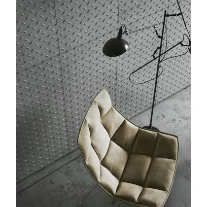 Zdjęcie 135x59,8 cm VT - PB54 (S96 ciemny szary) BLACHA - Panel dekor 3D beton architektoniczny