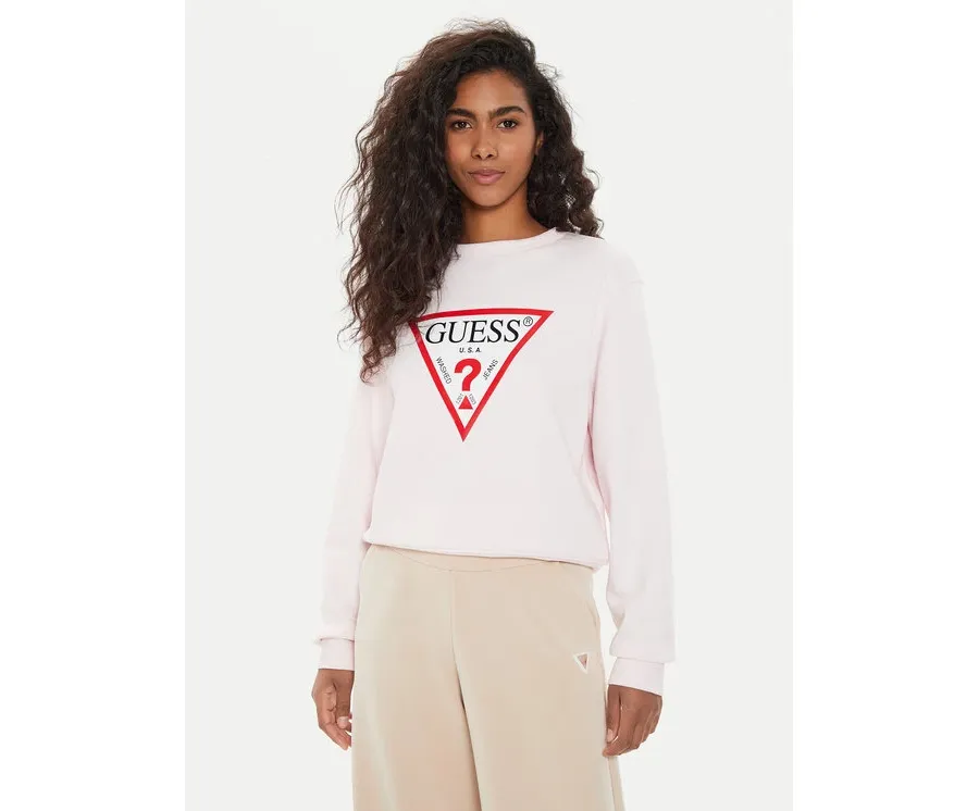 obrazek 1 Guess Bluza W2YQ16 KBA11 Różowy Regular Fit