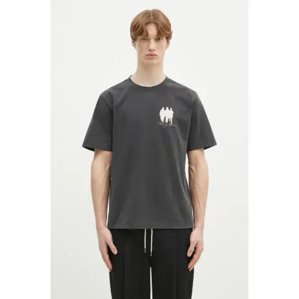 Zdjęcie Filling Pieces t-shirt bawełniany United by Generations męski kolor szary z nadrukiem 74499870626
