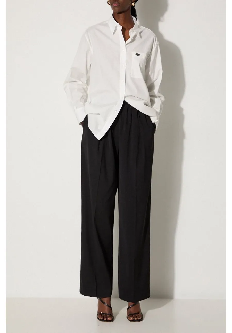 obrazek 1 Samsoe Samsoe spodnie JULIA damskie kolor czarny szerokie high waist F23100048