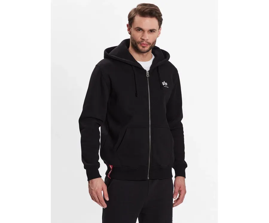 obrazek 1 Alpha Industries Bluza Basic Zip 118342 Czarny Regular Fit