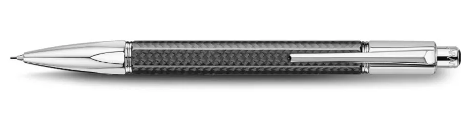 obrazek 1 Luksusowy ołówek mechaniczny Varius Carbon posrebrzany/rodowany 0,7 mm