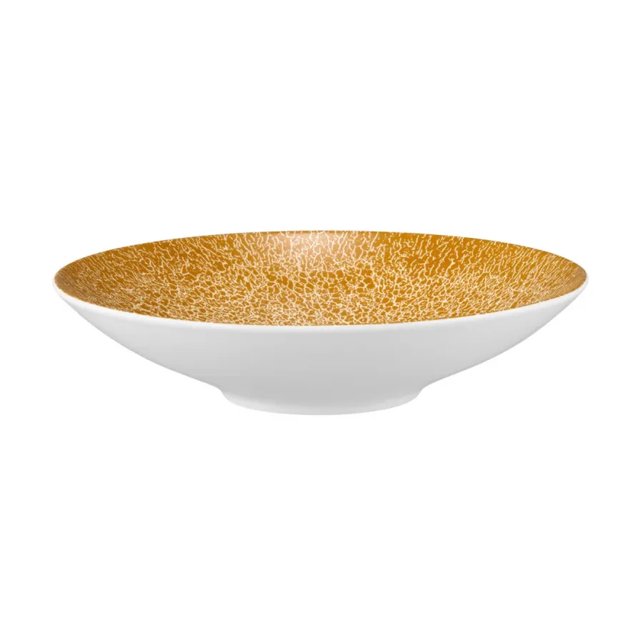 obrazek 1 Porcelanowy talerz na makaron lub zupę 23 cm ze złotym zdobieniem - Seltmann Weiden