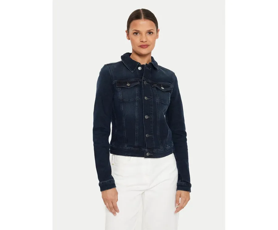 obrazek 1 Tommy Jeans Kurtka jeansowa Vivianne DW0DW18554 Granatowy Slim Fit