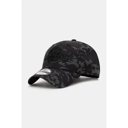 Zdjęcie New Era czapka z daszkiem TONAL CAMO AOP 9FORTY LOS ANGELES LAKERS kolor czarny wzorzysta 60565359