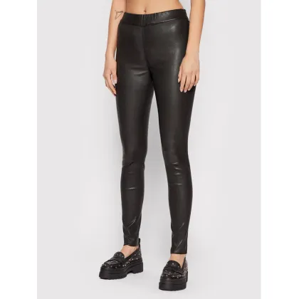 Zdjęcie Notes Du Nord Spodnie skórzane Mio 11260 Czarny Slim Fit