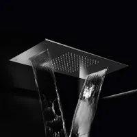 Zdjęcie Luksusowa deszczownica montowana do sufitu z funkcją deszczu i podwójnym wodospadem