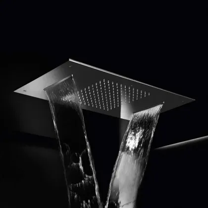 Zdjęcie Luksusowa deszczownica montowana do sufitu z funkcją deszczu i podwójnym wodospadem