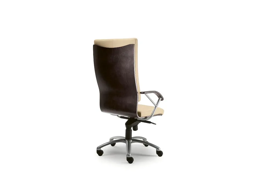 picture 3 Armchair for office - combination of wood and leather Ducale Lux