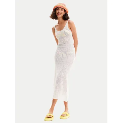 Zdjęcie Desigual Sukienka plażowa Kenia 24SWMF02 Biały Regular Fit