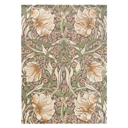 Zdjęcie Cudowny beżowo zielony dywan w kwiaty - PIMPERNEL AUBERGINE 28805