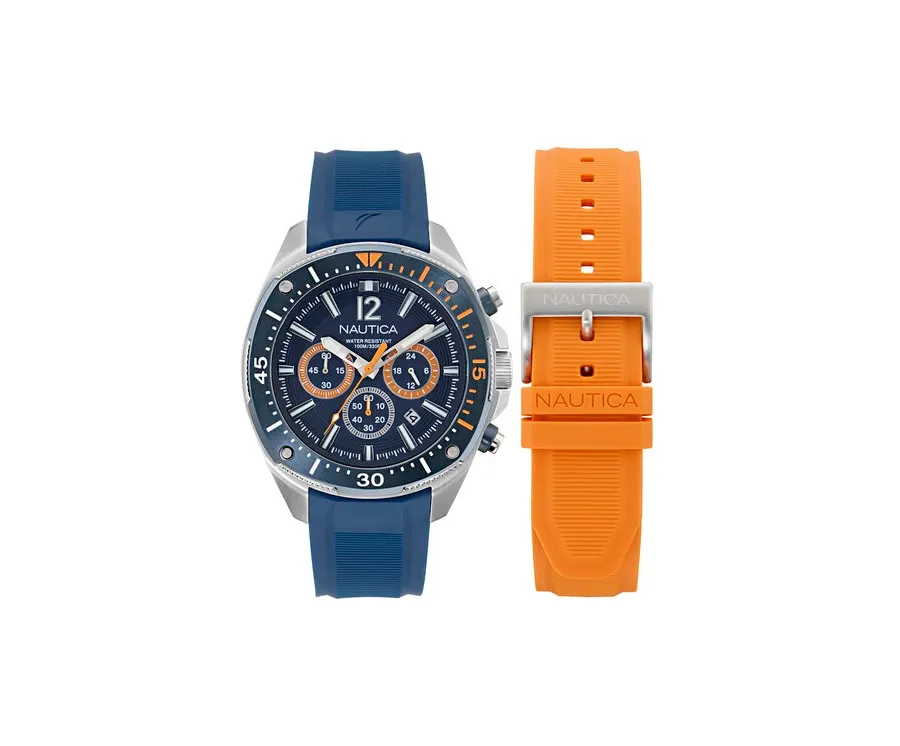 obrazek 1 Nautica Zegarek Sporty SET NAPBSS504 Srebrny