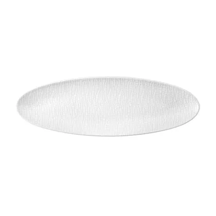 Zdjęcie Porcelanowy wąski talerz do serwowania 35x12 cm w białym kolorze - Seltmann Weiden