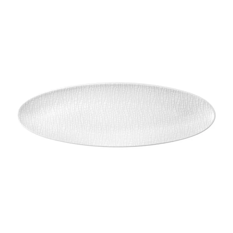 obrazek 1 Porcelanowy wąski talerz do serwowania 35x12 cm w białym kolorze - Seltmann Weiden