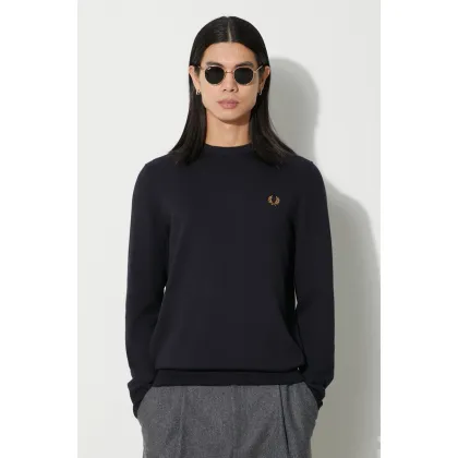 Zdjęcie Fred Perry sweter wełniany męski kolor granatowy lekki K9601.795